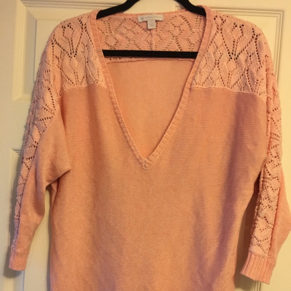🍁Crocheted peach sweater 🍑